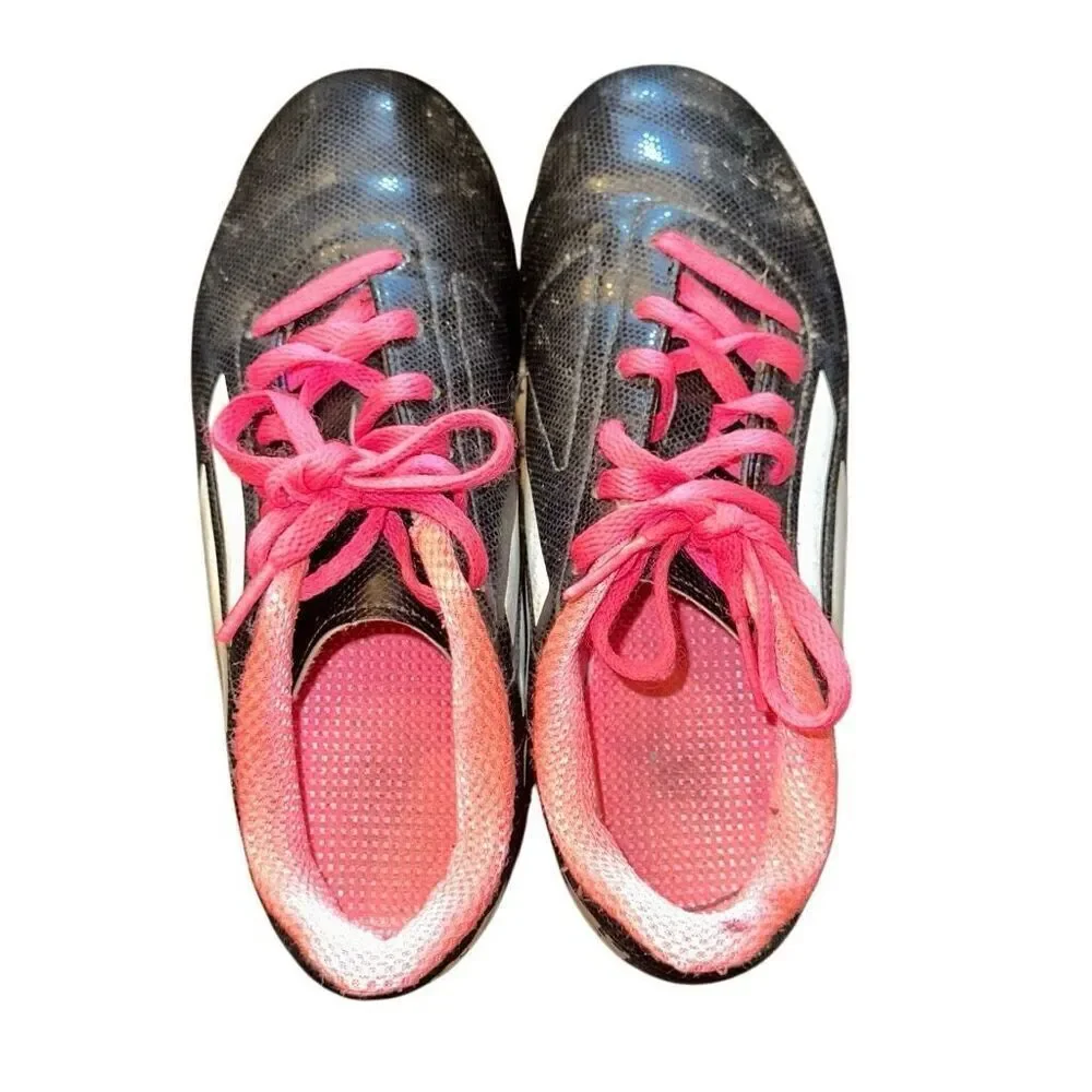 Kid’s adidas sz 2.5 soccer baseball field cleats sports w hot pink